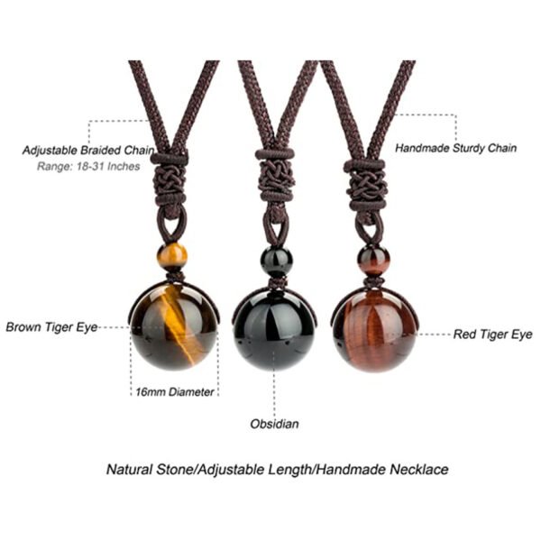 Hand-Woven Natural Stone Crystal Bead Necklace - Image 6