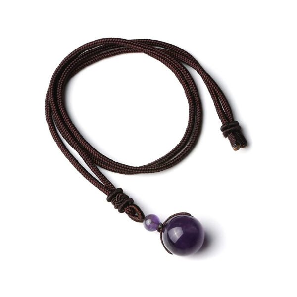 Hand-Woven Natural Stone Crystal Bead Necklace - Image 10