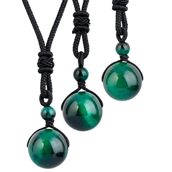 Hand-Woven Natural Stone Crystal Bead Necklace - Image 7