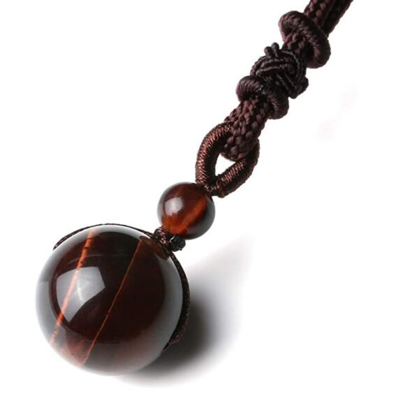 Hand-Woven Natural Stone Crystal Bead Necklace - Image 3