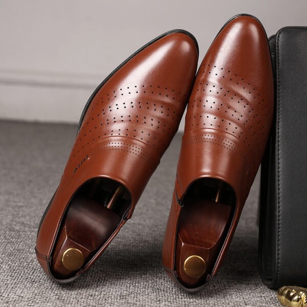 Casual pointed toe shoes men leather shoes men - Image 2