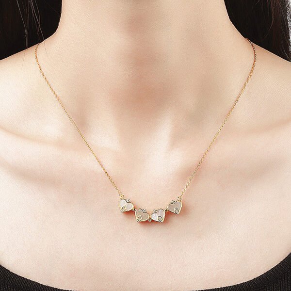Net Red Clover Enamel Necklace Female - Image 6