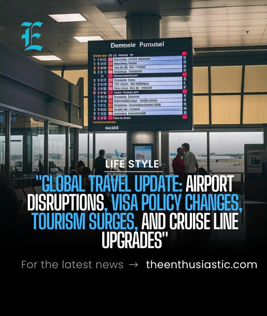 Global Travel Update: Airport Disruptions, Visa Policy Changes, Tourism Surges, and Cruise Line Upgrades 1 global travel