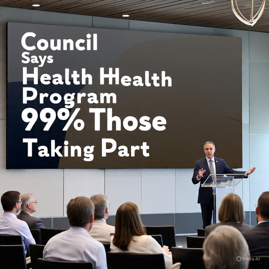Council says health program benefits 99% of those taking part. 3 health