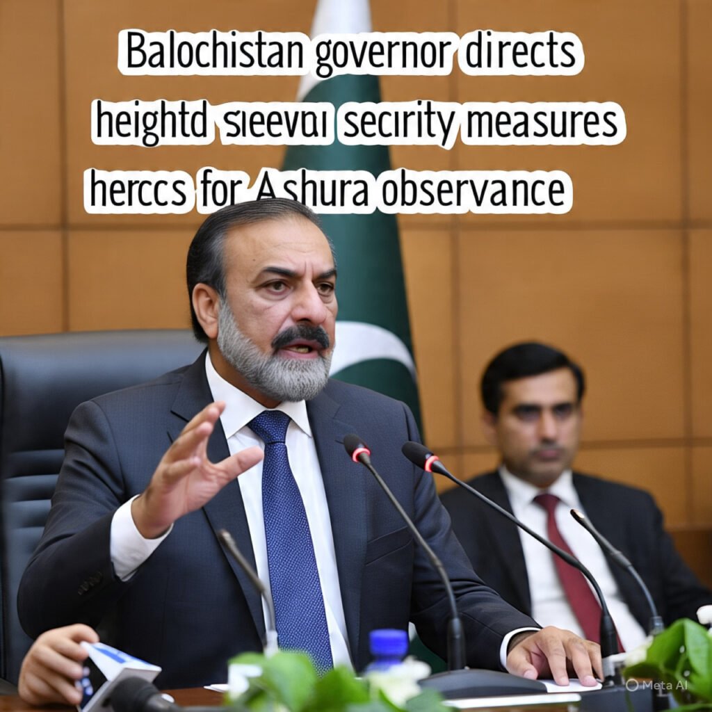 Balochistan governor directs heightened security measures for Ashura observance. 4 politics