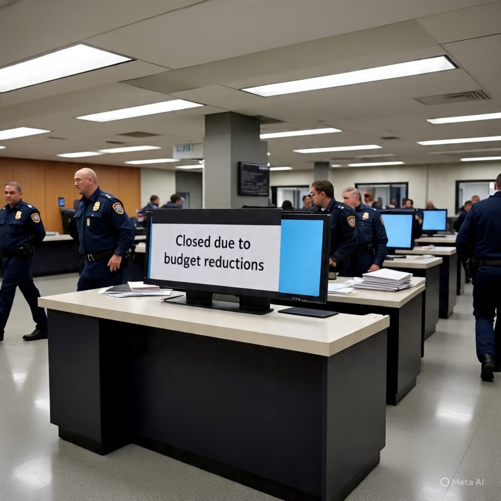 Met Police shutting half of front desks due to budget reductions. 3 politics