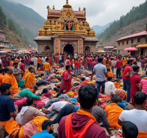 international news 182 temple tragedy in uttarakhand stampede at mansa