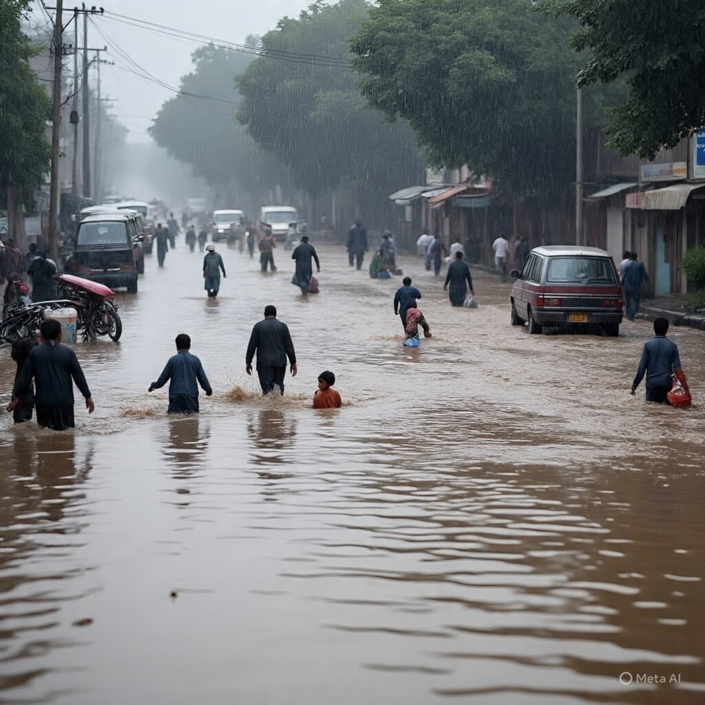 Karachi Hit by Heavy Monsoon Rains: Roads Flooded, Power Outages Reported 8 flood