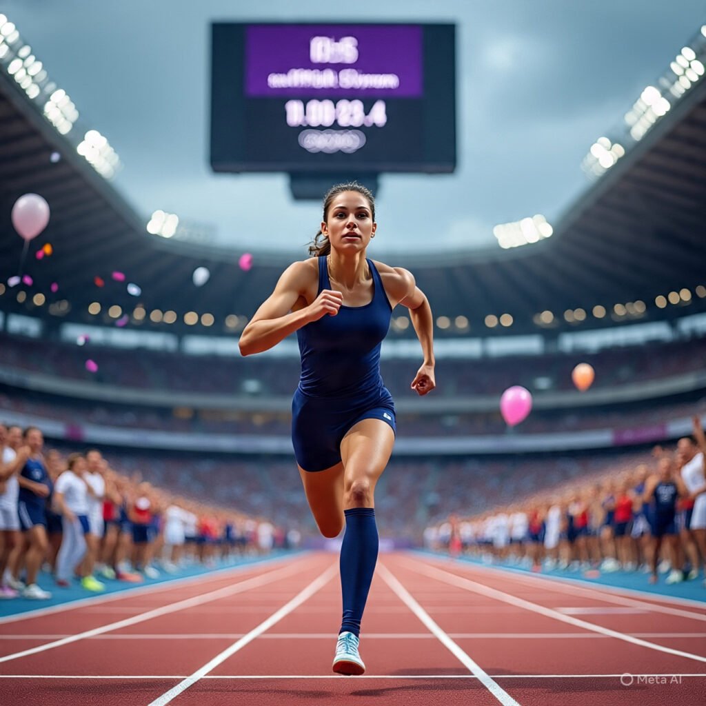 Hodgkinson clocks world-leading time in her first competitive race after the Olympics. 7 Run